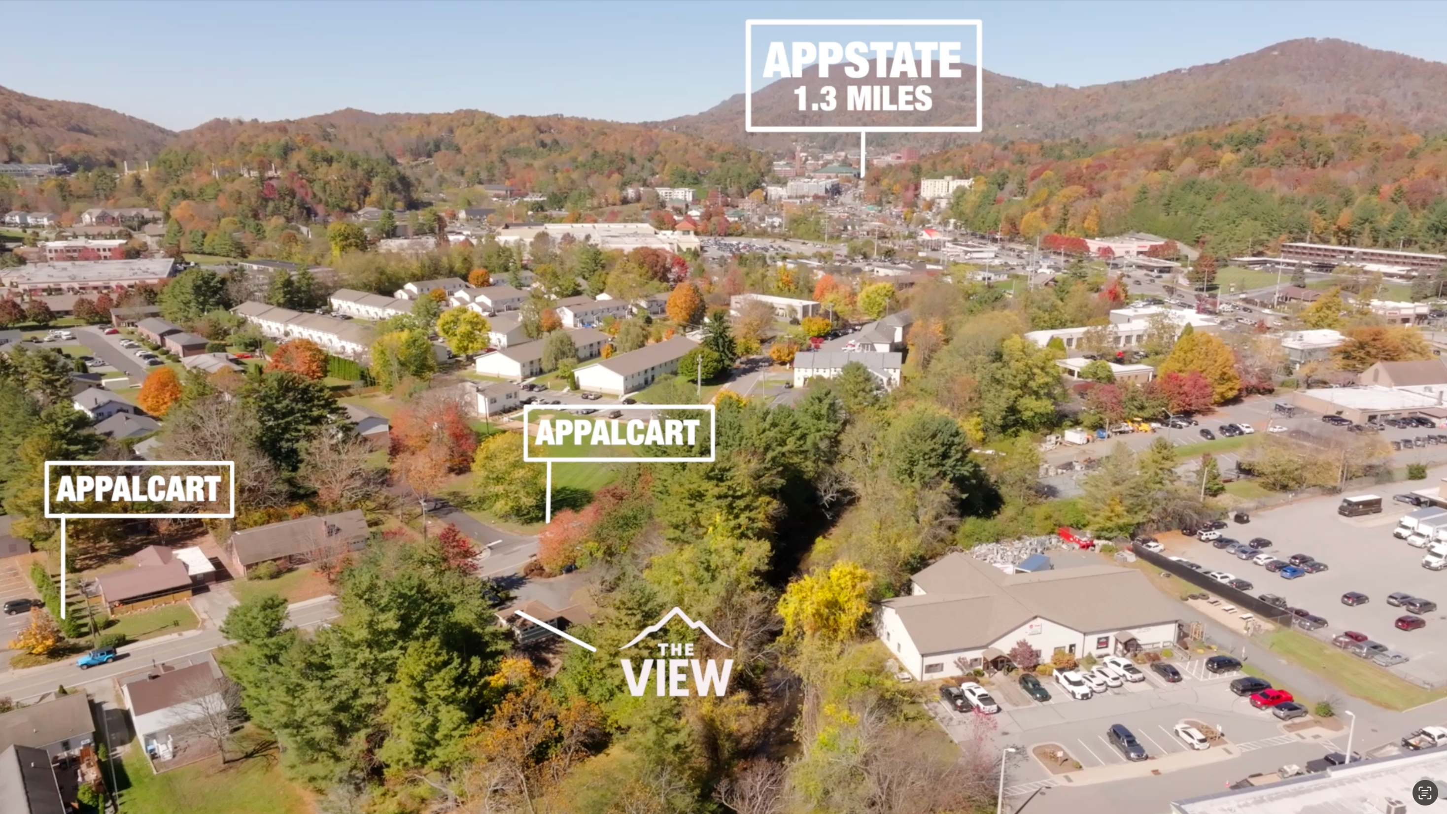 Location showing proximity to App State and AppalCART