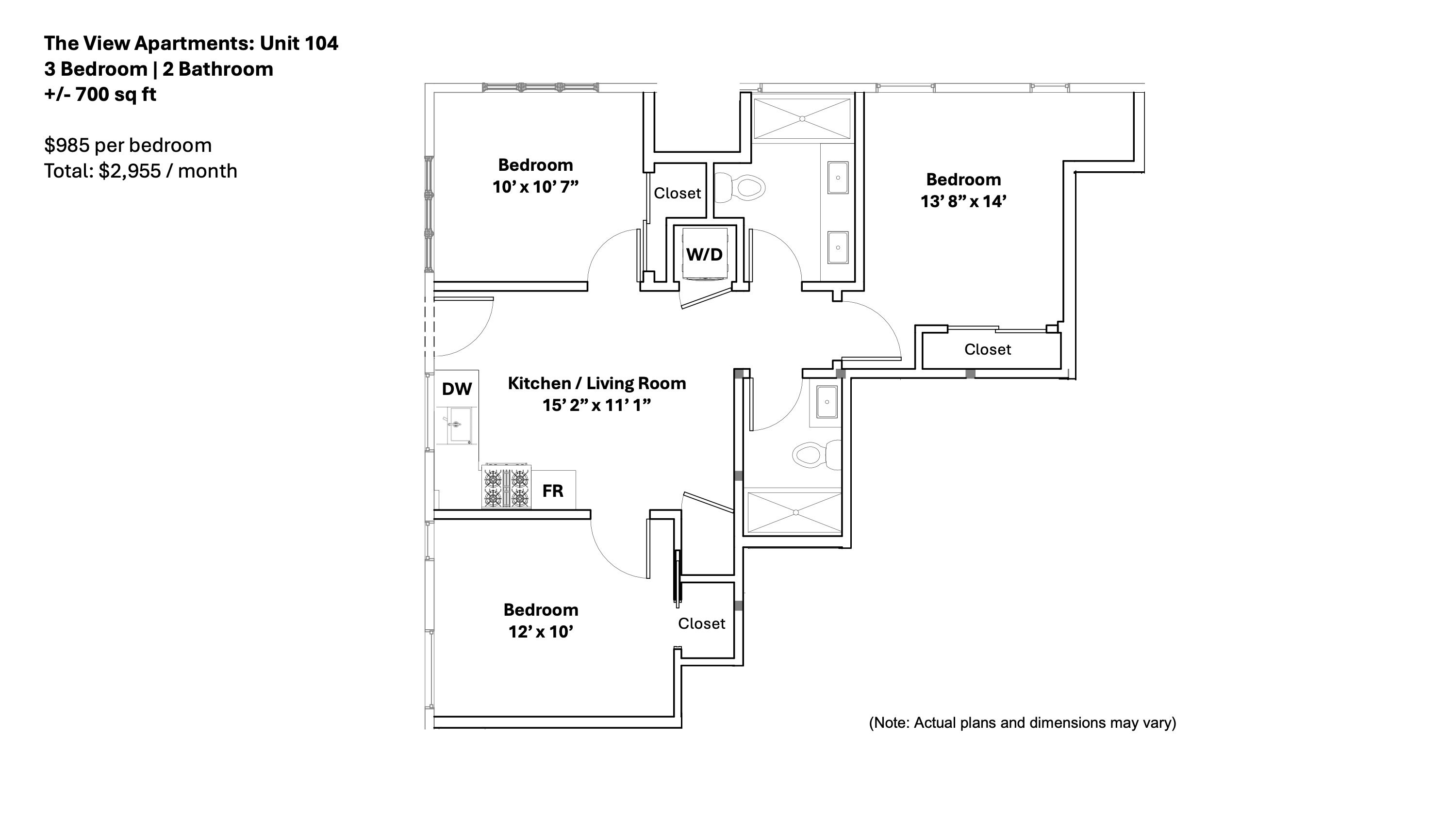 Unit 104 Floor Plan