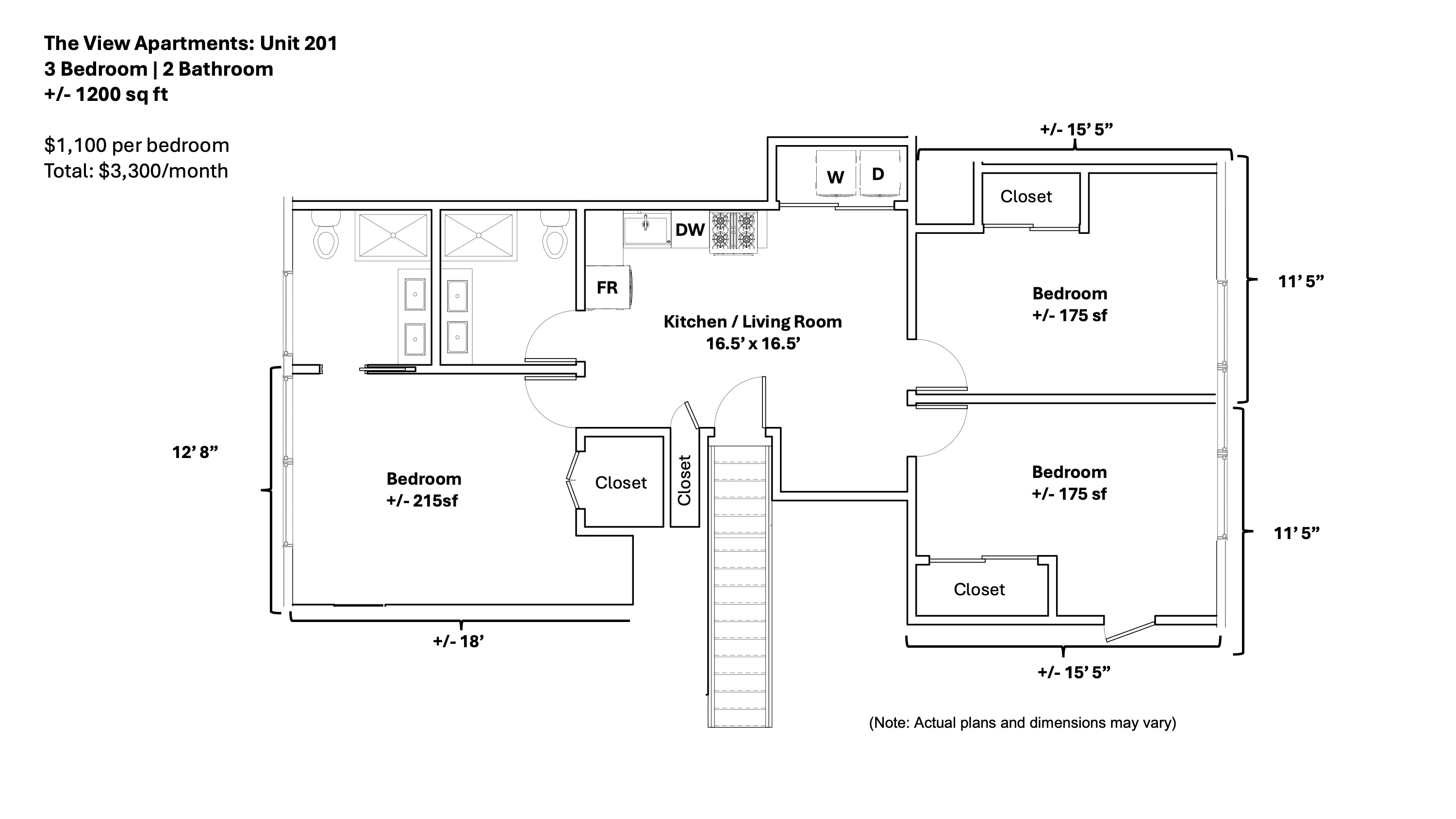 Unit 201 Floor Plan